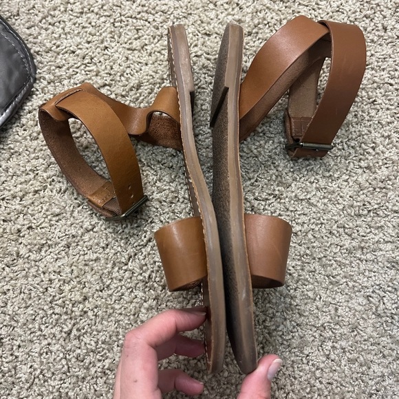 Madewell The Boardwalk Ankle-Strap Sandal  8 Leather Summer Minimalist - Picture 7 of 12